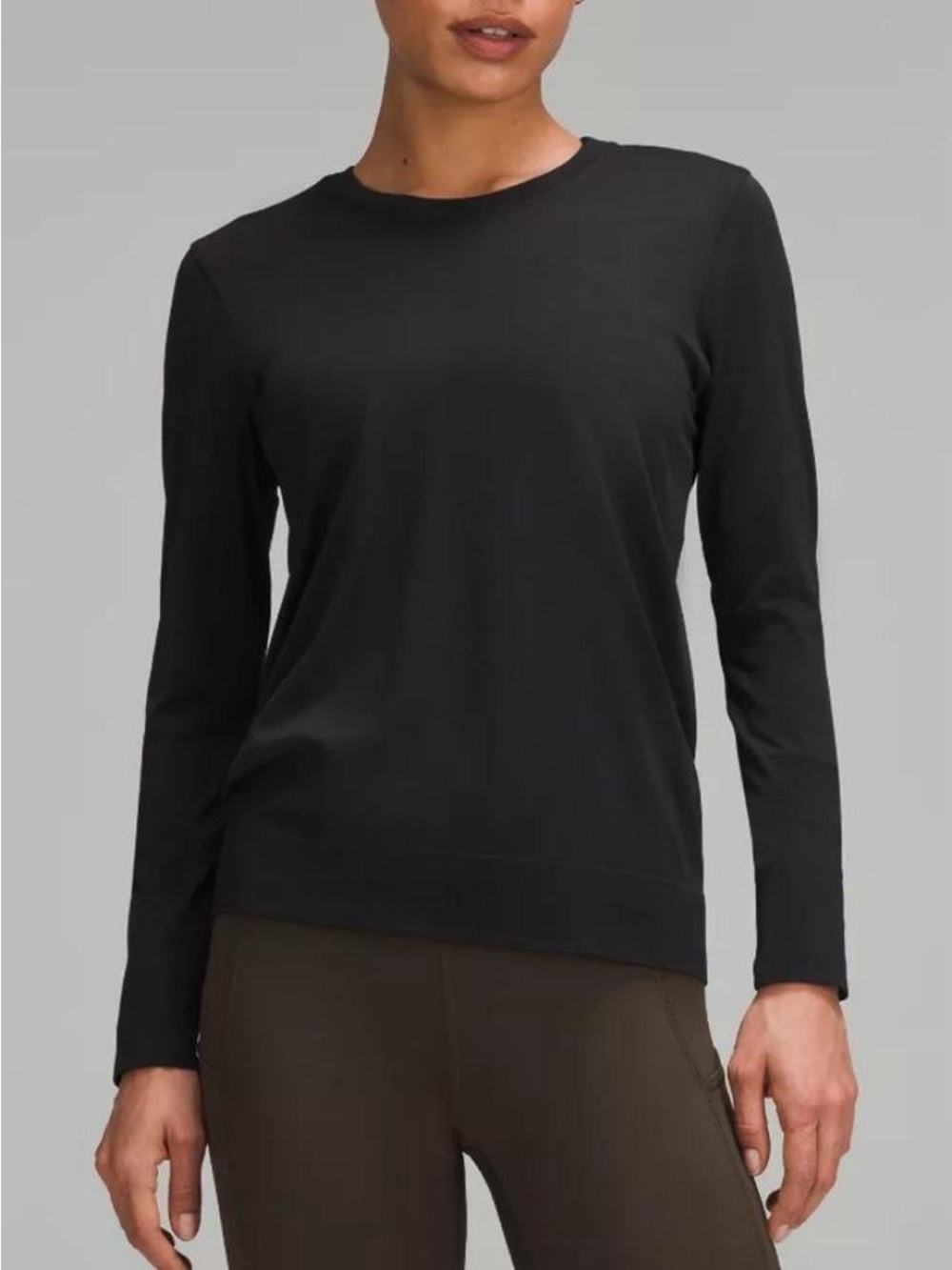 lululemon athletica Black Long-Sleeve Crew Top